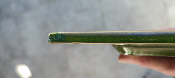 Image 1 of Vintage enamelled ceramic pocket emptier signed, 60s/70s