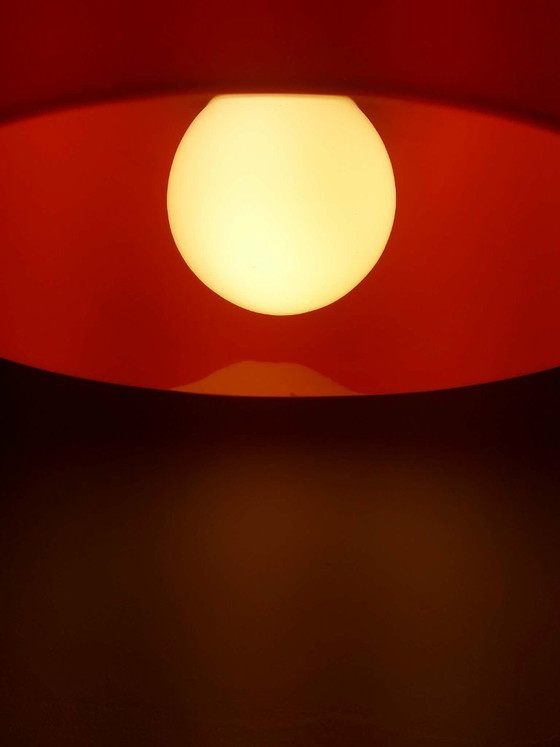 Image 1 of Orange Space Age design pendant lamp, 1970s