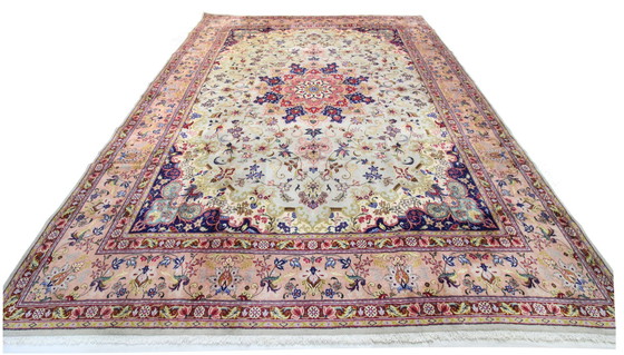 Image 1 of Origineel handgeknoopt Perzisch tapijt Tabriz 40 Raj Fijn 387 X 300 Cm Topconditie