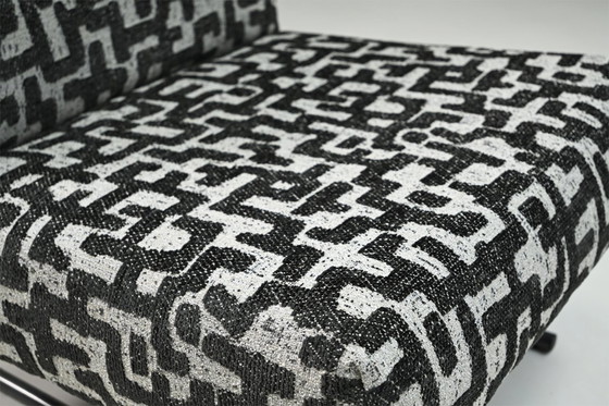 Image 1 of Set of 2 Jacquard postmodern lounge chairs, 1980s Italy.