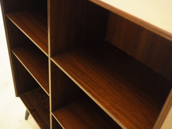Libreria danese impiallacciata in mogano su gambe svasate, anni '60 – Librerie, Legno (photo 11 of 11)