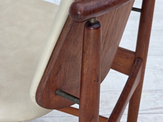 Image 1 of 1960er Jahre Dänisches Design von Arne Vodder, 3 Stühle, Teakholz, Möbelleder