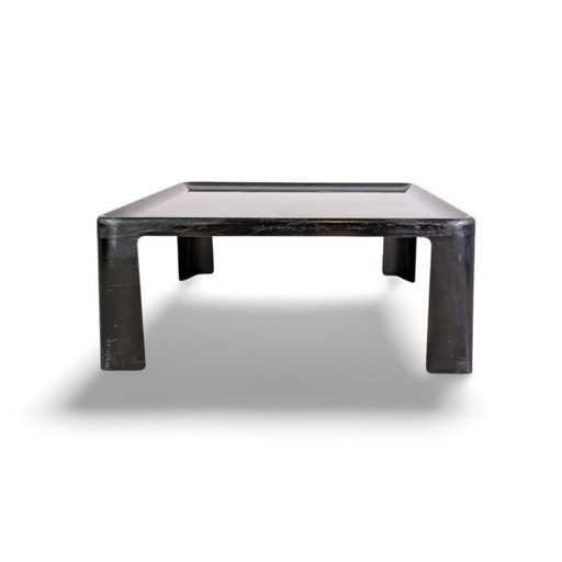 Mesa de centro original de mediados de siglo C&B Italia diseño de Mario Bellini en negro