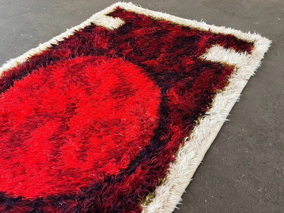 Image 1 of Tapis de passage des années 60 70 Carpet Rug Space Age by Hojer Eksport Danemark Design