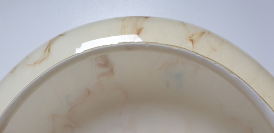 Image 1 of Große Art-Deco-Deckenleuchte aus Opalglas (33 cm).