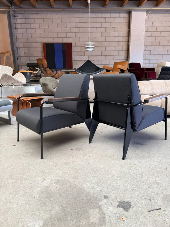 Poltrona De Salon Vitra di Jean Prouvé (Stock: 2) – Poltrone, Metal, Textile (photo 7 of 15)