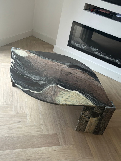 Exclusieve natuurstenen design salontafel – Roche Bobois stijl 