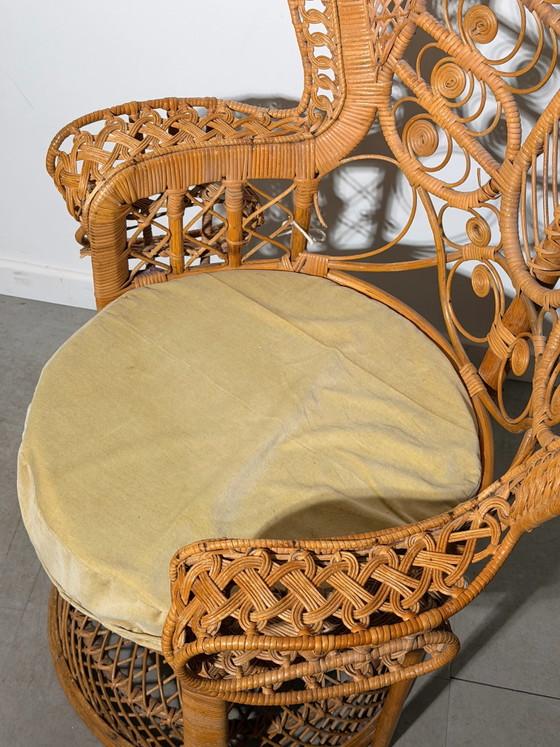 Sedia Pavone in Rattan Vintage, Poltrone (foto 4 di 6)