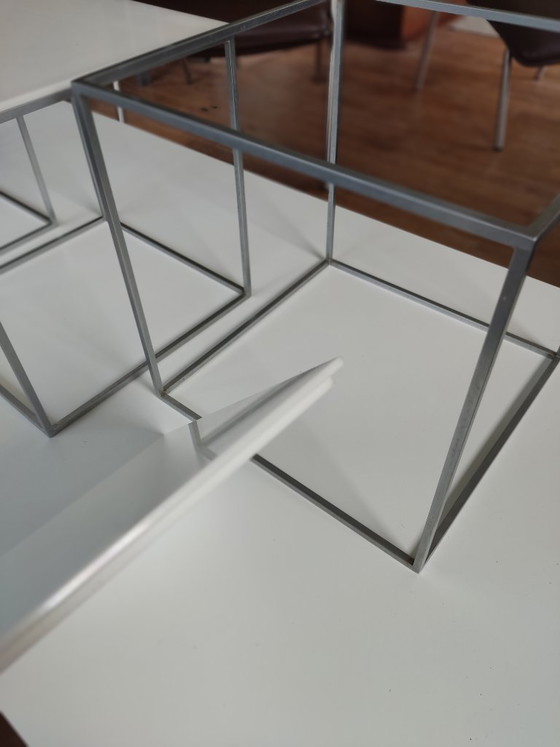 PKJ71 Poule Kjaerholm Nesting Tables Dänemark 1957, PK71 Nesting Tables Poul Kjaerholm, Beistelltische (Foto 7 von 15)