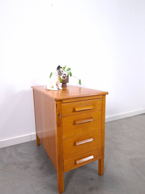 Image 1 of Deep wooden chest of drawers from Sweden