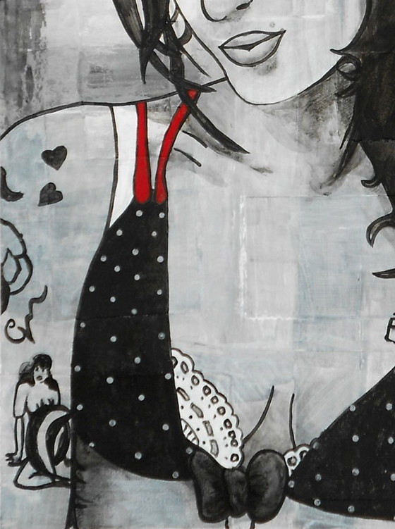 Image 1 of Un bellissimo ritratto di Amy Winehouse dal titolo: See me (dipinto a mano)