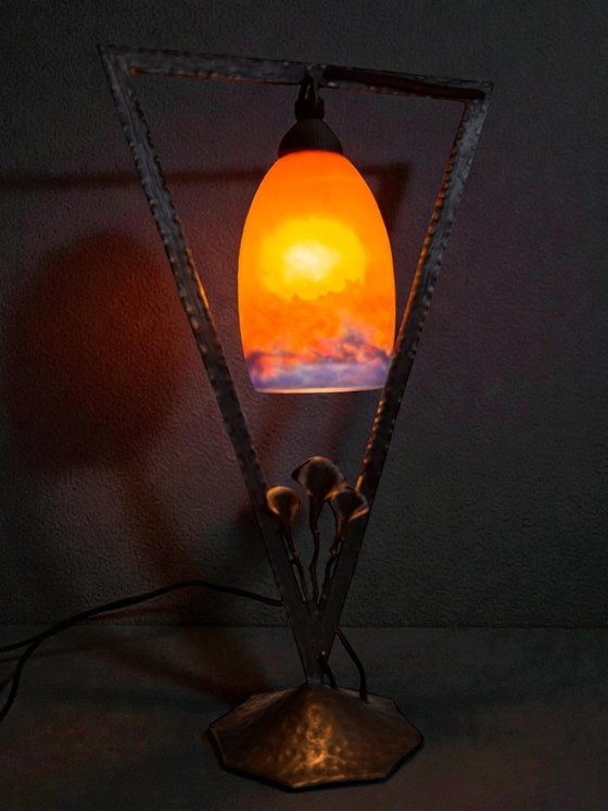 Image 1 of LAMP VAN MULLER BROTHERS, LUNÉVILLE - GESIGNEERD EXEMPLAAR, JAREN 1920