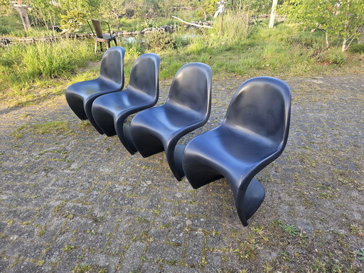 4x Originele Vitra Verner Panton stoelen