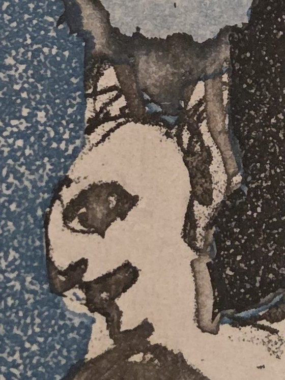 Image 1 of Orfeo Tamburi, "Zonder titel." Kleurenets. Gesigneerd en genummerd in potlood (Exemplaar 91/100) op de voorzijde.