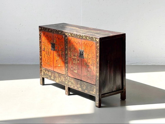 Image 1 of Cómoda de madera de olmo de la dinastía Qing, finales del siglo XIX