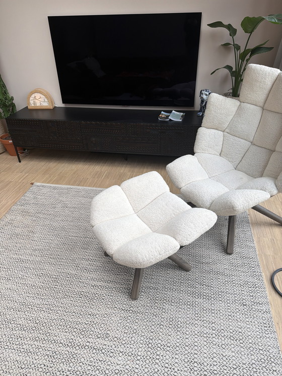 Image 1 of B&B Italia Husk fauteuil met ottoman – Patricia Urquiola