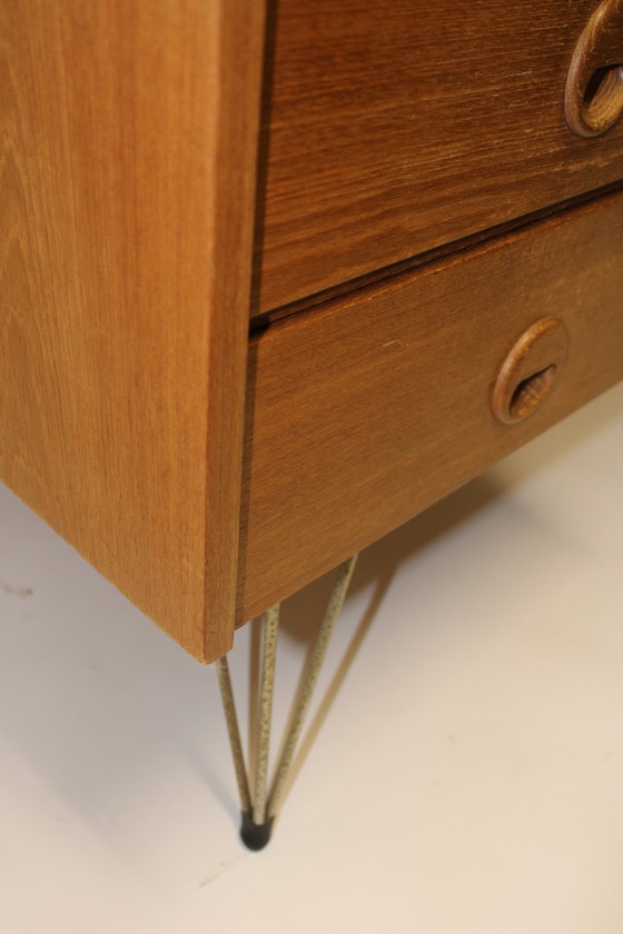 Image 1 of Escritorio de teca moderno de mediados de siglo: Louis Van Teeffelen para Wébé (década de 1950)