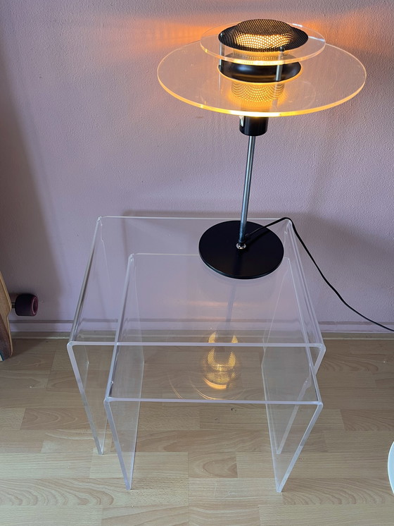 Image 1 of Tables gigognes Acrylique Vintage 60s 70s Seventies Sixties Tables Set