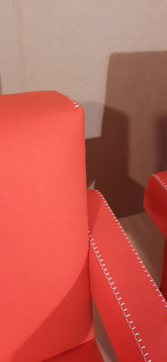 Image 1 of Cassina 2 Poltrona 637 Utrecht Nuova Mai Usata Lampo Rosso Lana 13L