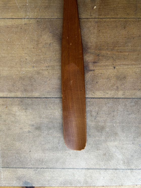 Image 1 of Handspiegel und Schuhanzieher aus Holz, skandinavischer Stil, 70er Vintage