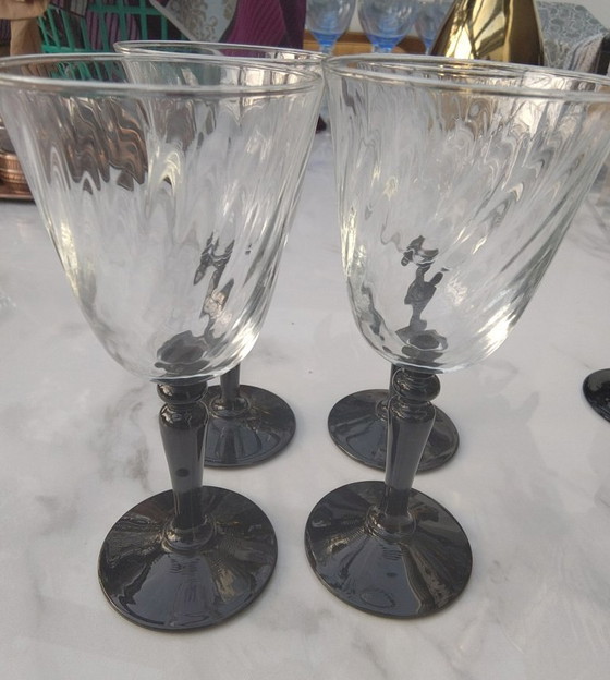 Image 1 of Bicchieri vintage Luminarc Nocturne Swirl