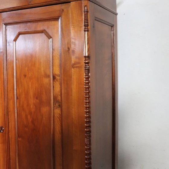 Antique Wardrobe in Solid Walnut, Restored, Italy Mid 19th Century – Wood (photo 7 of 21)
