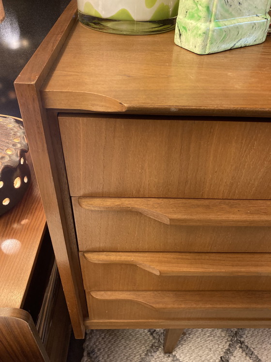 Image 1 of Lowboard/dresser in teak sleek lines with special details