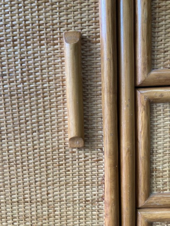 Image 1 of Vintage rotan buffetkast in Roche Bobois stijl