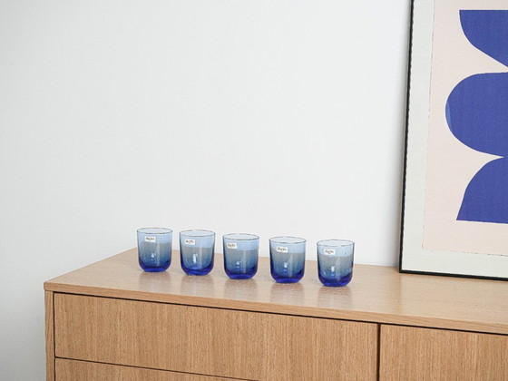 Image 1 of Set di bicchieri color cobalto, design italiano, anni '70, produzione: Italia