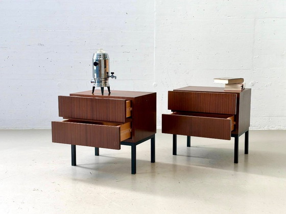 2 MSL Thalia Nightstands - Sapelli, 1970s, Mid-Century – Wood (photo 3 of 15)