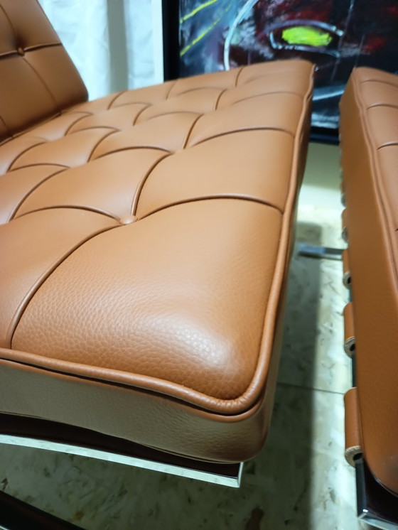 Image 1 of Sillones KNOLL Studio Barcelona (NUEVA Serie 2026) en piel natural (color coñac)