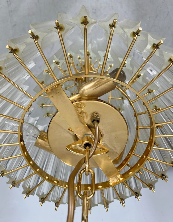 Image 1 of  Gran araña/lámpara de techo de Paolo Venini, cascada, cristal de Murano, Italia, años 70