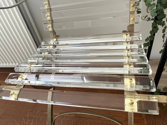 Image 1 of Vintage chair in acrylic/plexi with beautiful curved lines.