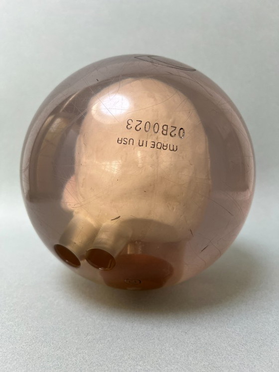 Image 1 of Bola de bolos con calavera de ebonita y bolsa a juego, década de 1990, EE. UU.