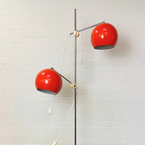 Dänische Vintage-Doppelaugen-Stehlampe aus den 1970er Jahren