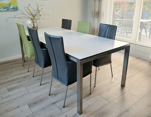 Bonydesign dining table with 6 chairs