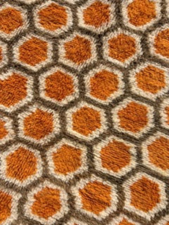 Image 1 of Moderner bunter marokkanischer Mrirt Wollteppich 200x300 cm - Handgewebter Berberteppich mit geometrischem Muster