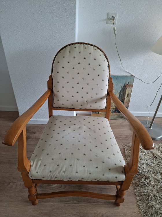 Image 1 of Fauteuil vintage classique – années 1950/60 – style Louis XV