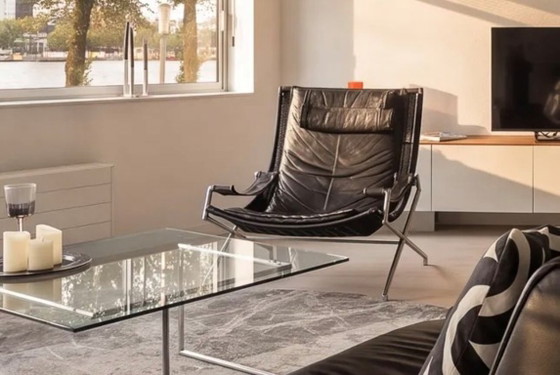 Fauteuil lounge vintage Gerard Van Den Berg noir – Gerard van den Bergh, Leather (photo 4 of 6)
