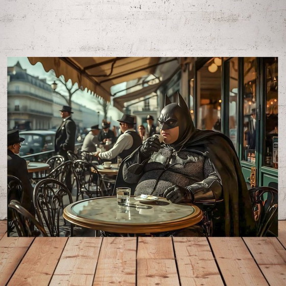 Image 1 of Photo imprimée sur plexiglas / Edition limitée / Street art / Batman/ Decoration originale / pop art / art déco