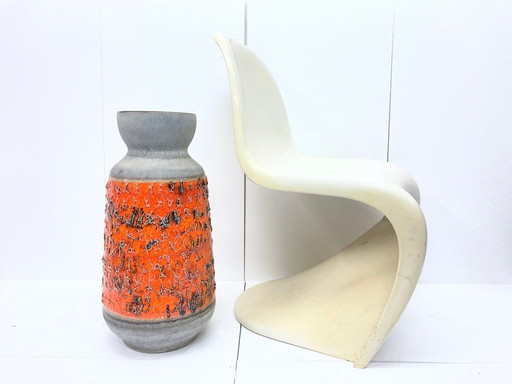 Large floor vase Carstens Tönnieshof 5014/60 in orange/grey