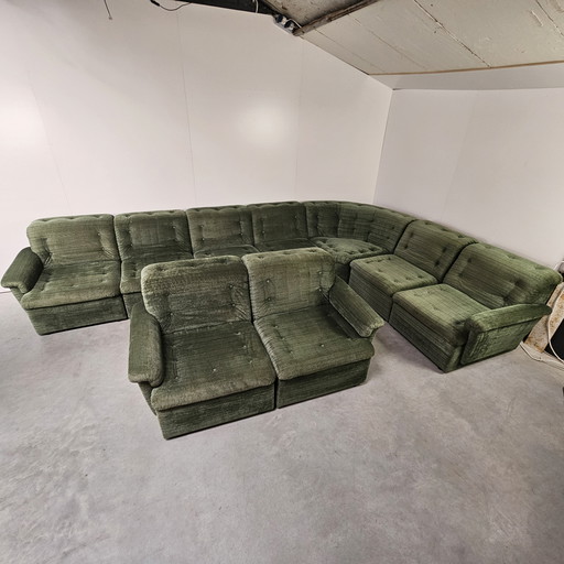 Divano modulare XXL vintage, pulito a fondo