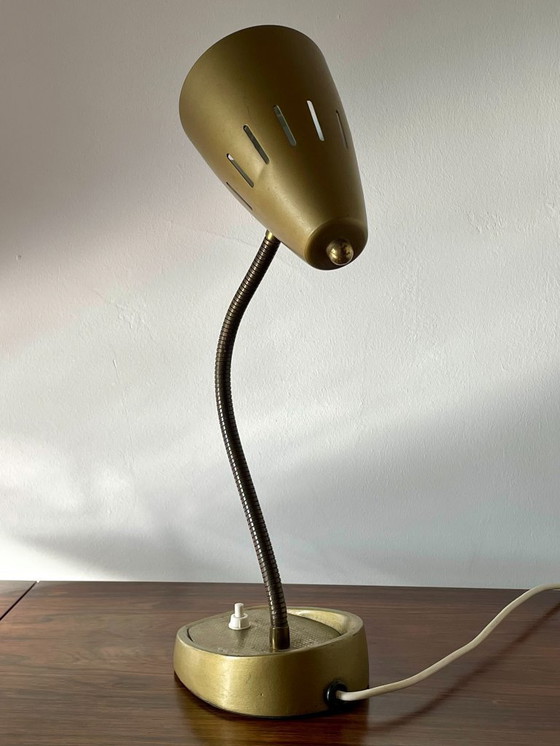 Image 1 of Lampe de table à col de cygne Pifco originale britannique des années 1960