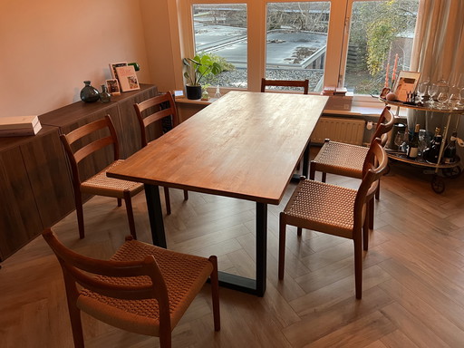 6 Niels Otto Møller stoelen modèle 84 état parfait 