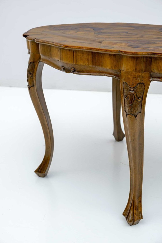 Image 1 of Baroque Style 20th Century Italian Walnut Coffee Table