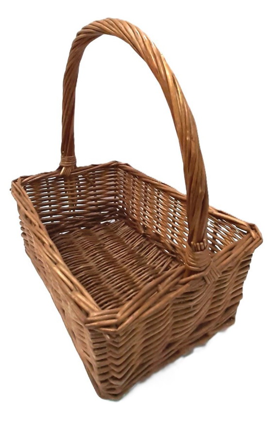 Image 1 of Vintage Large Wicker Basket 35 x 45 x 20 cm