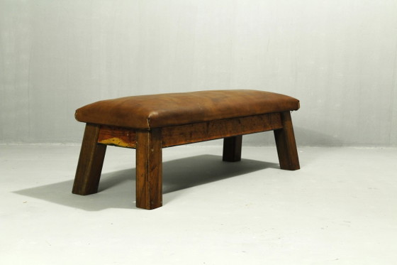 Image 1 of Banc de gym en cuir, années 1950