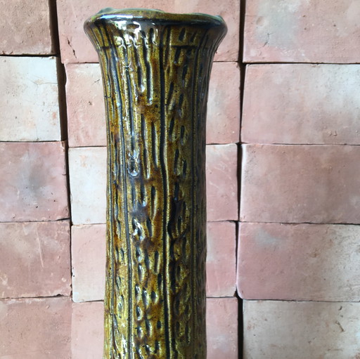 Tamegroute Glazed Earthenware Pottery Vase