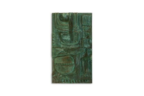 Image 1 of Victory of Segonzac. Carved and coppered triptych panel. Contemporary