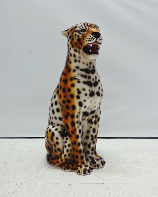 Scultura in ceramica di leopardo – decoratieve objecten